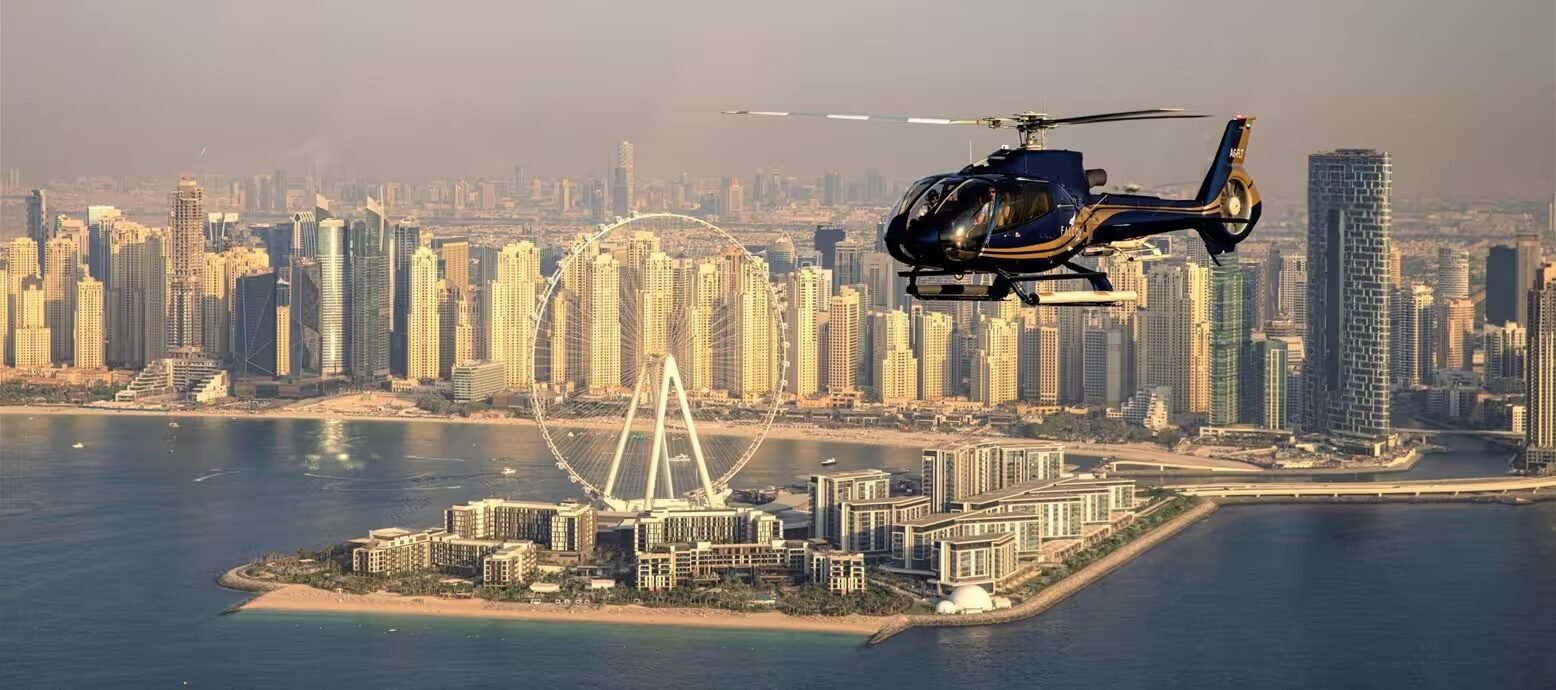 Helicopter sightseeing flight over Dubai and Ain Dubai