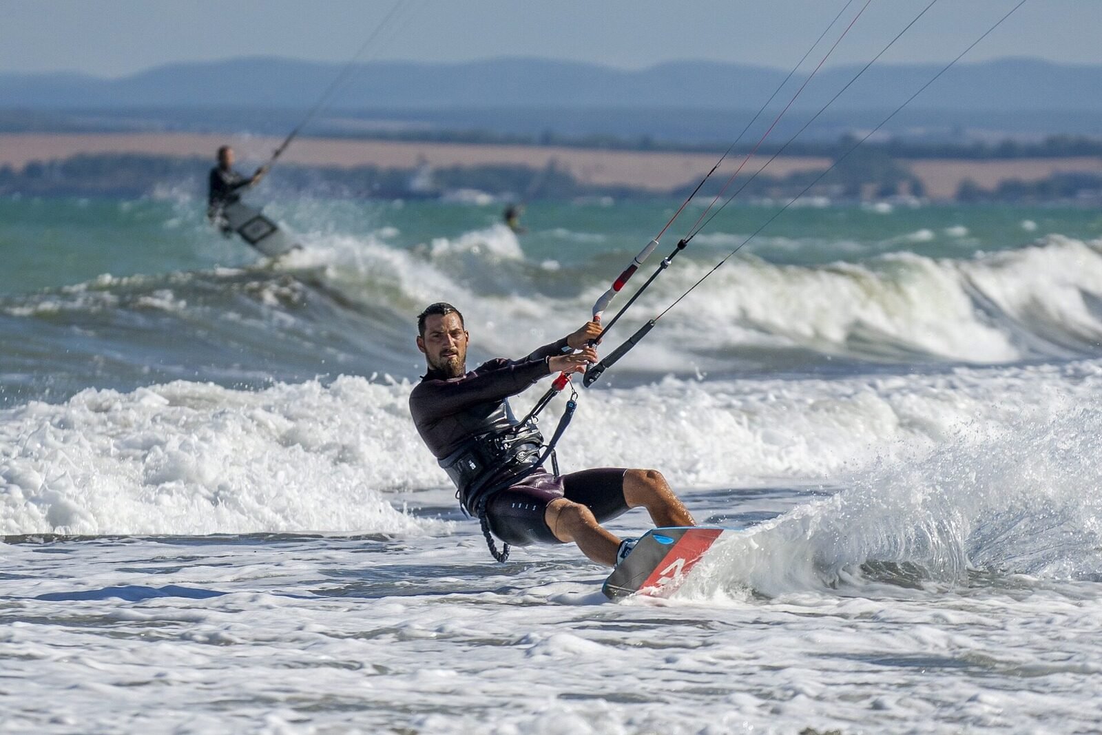 Kitesurfing water adventure