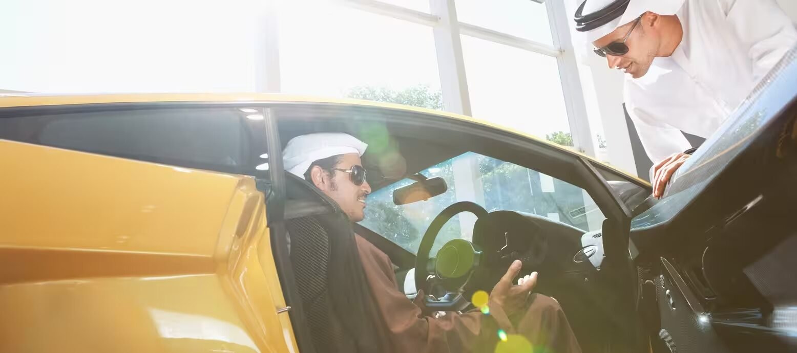 Luxury car rental experience in Dubai