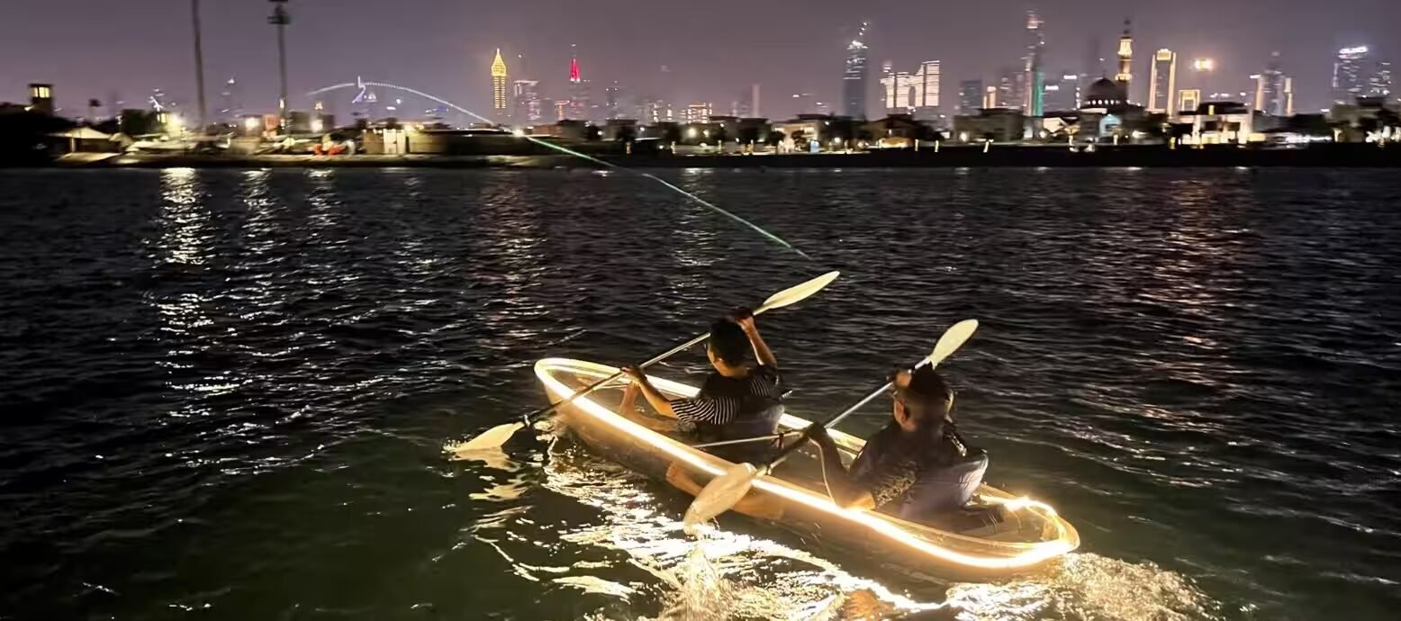 Night kayaking experience in Dubai