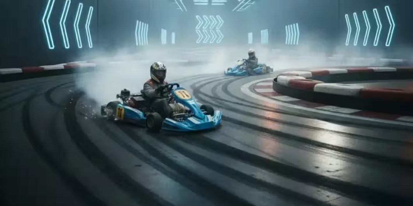 Indoor go kart racing in Dubai