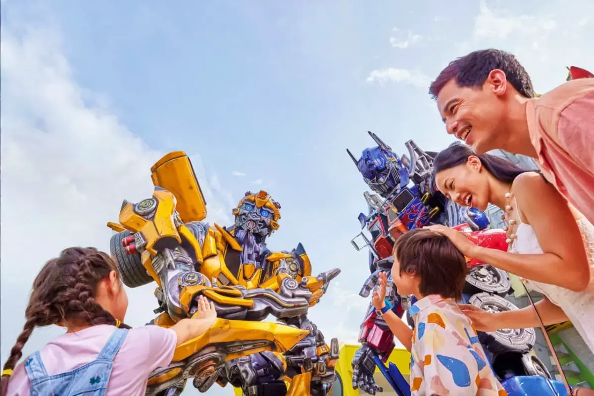 Transformers character experience at a theme park